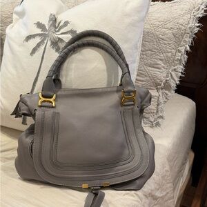 Chloe large Marcie cashmere grey handbag in mint condition full set